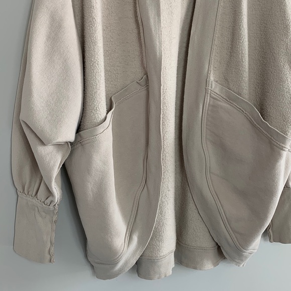 Anthropologie Pilcro Aubrey Draped Cardigan Open Front Beige Size L/XL - Picture 6 of 14